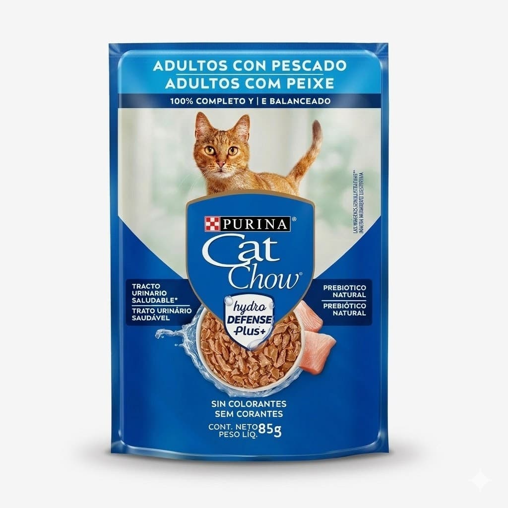 Purina Cat Chow Alimento Húmedo para Gatos Adultos - Trozos en Salsa Sabor Pescado 85 g