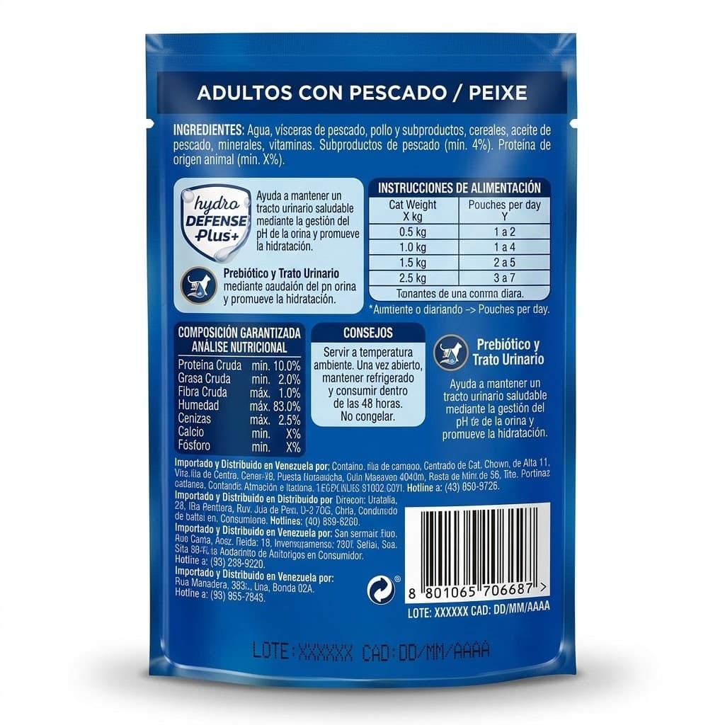 Purina Cat Chow Alimento Húmedo para Gatos Adultos - Trozos en Salsa Sabor Pescado 85 g - Miniatura 3