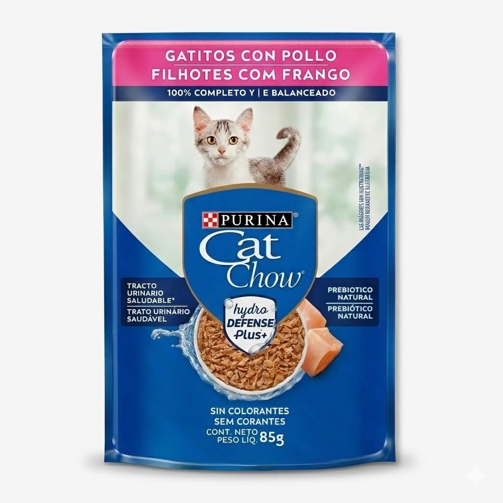 Purina Cat Chow Alimento Húmedo para Gatitos (Kitten) - Pollo para Crecimiento 85 g