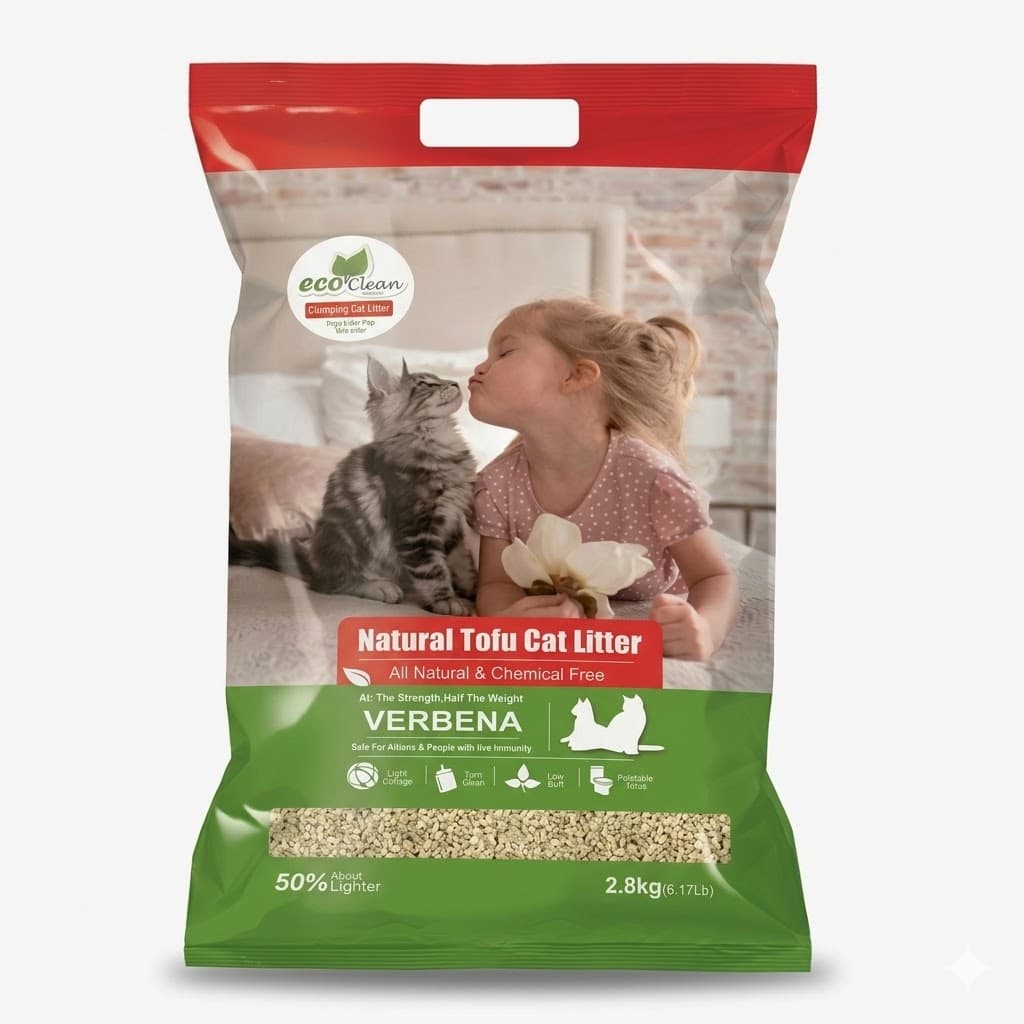 Eco Clean Arena para Gatos Biodegradable Fragancia Verbena Natural 2.8 kg