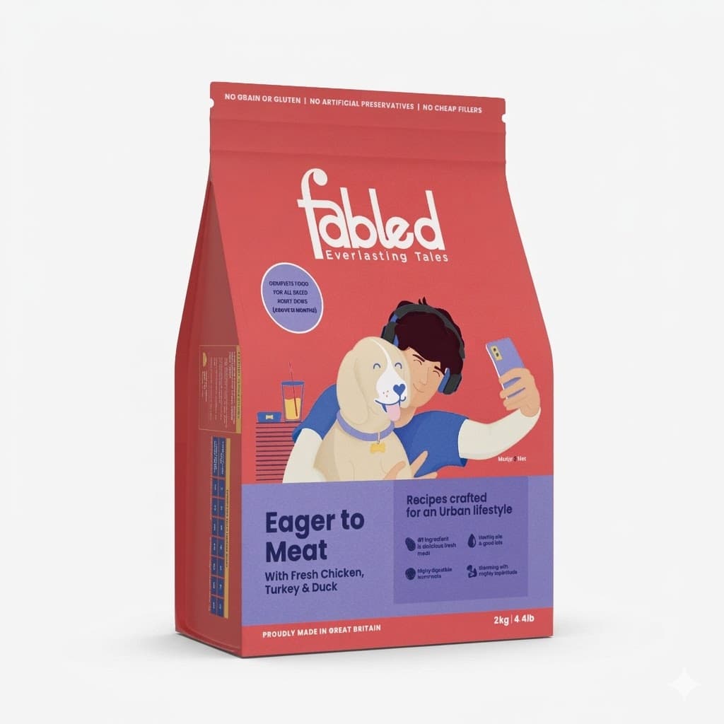 Fabled Eager to Meat 2 Kg - Alimento Libre de Granos con Pollo y Cordero para Perros Adultos - Imagen 1