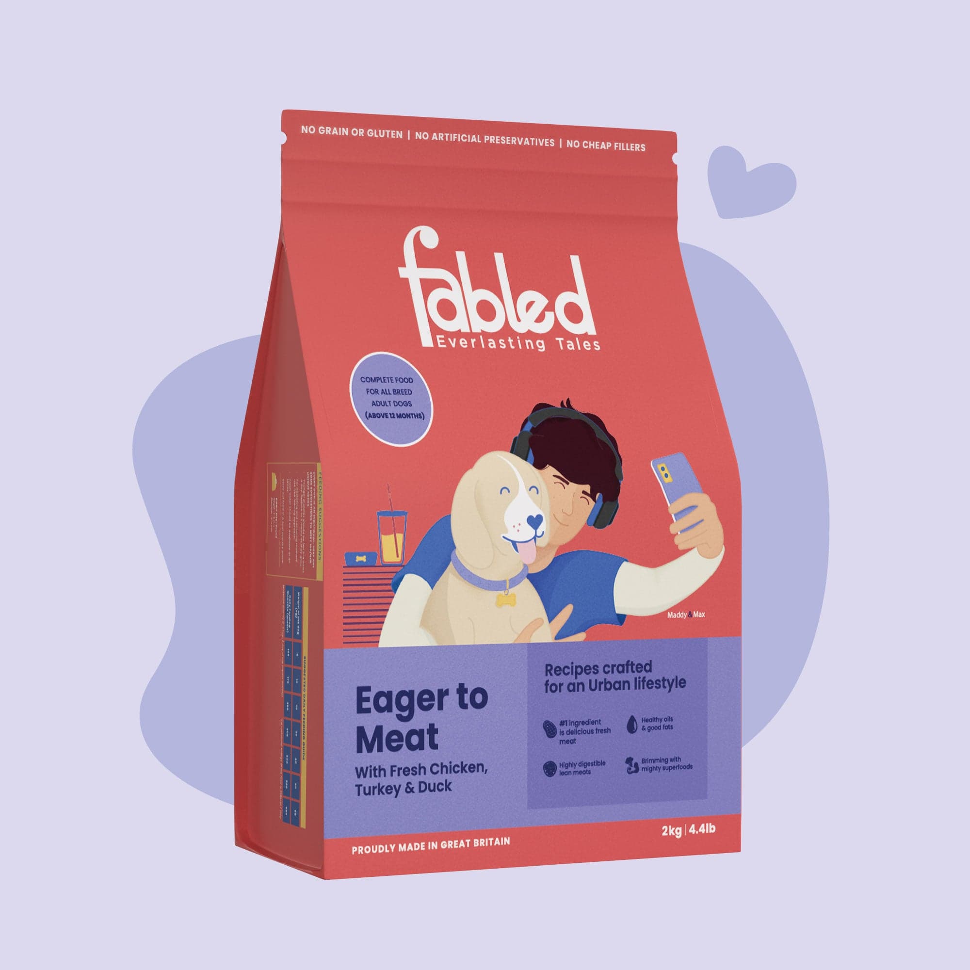 Fabled Eager to Meat 2 Kg - Alimento Libre de Granos con Pollo y Cordero para Perros Adultos - Miniatura 3