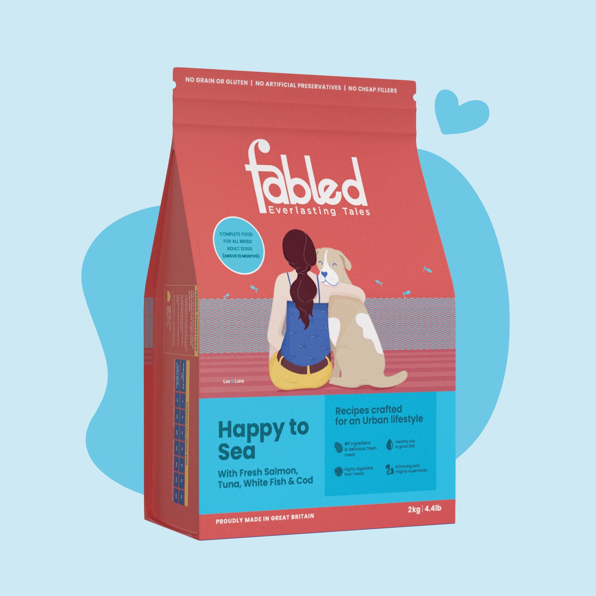 Fabled Happy to Sea 2 Kg - Alimento Sin Cereales con Pescado y Algas para Piel y Pelaje - Miniatura 3