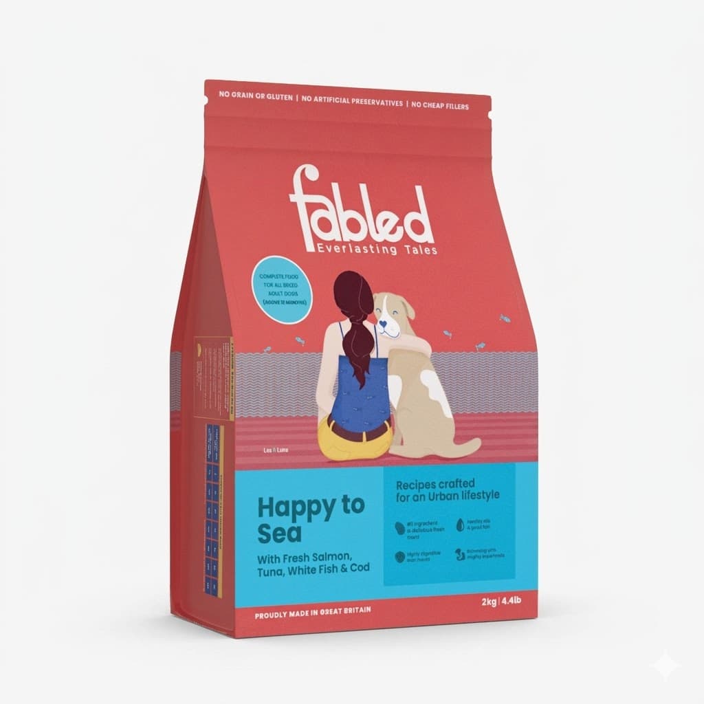 Fabled Happy to Sea 2 Kg - Alimento Sin Cereales con Pescado y Algas para Piel y Pelaje - Imagen 1