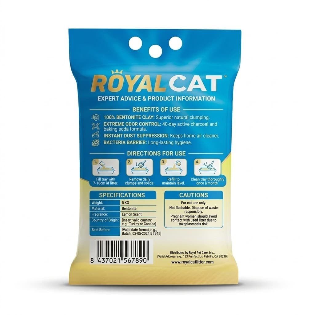 Royal Cat Arena Sanitaria Aglomerante con Aroma a Limón 5 kg - Miniatura 3
