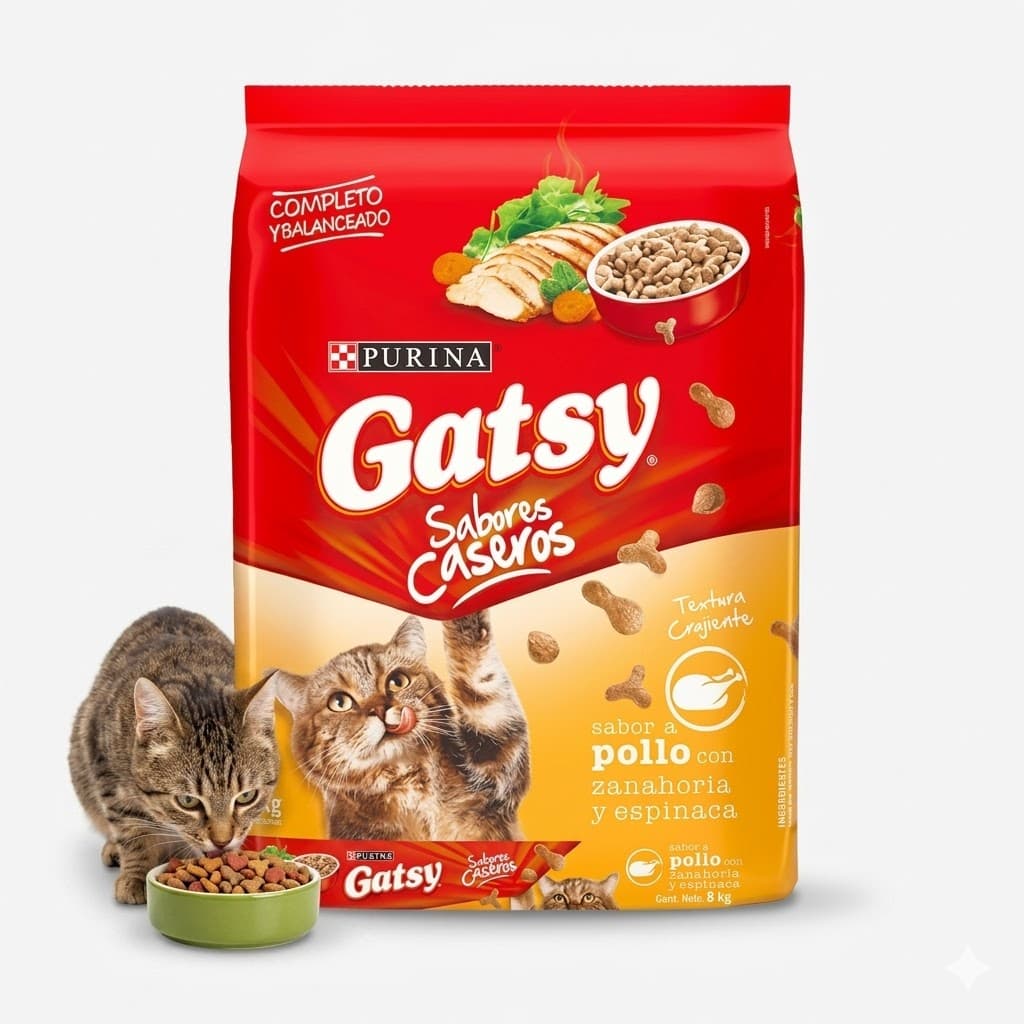 Purina Gatsy 3 Kg Alimento Seco para Gatos Adultos Sabor Pollo  - Miniatura 2