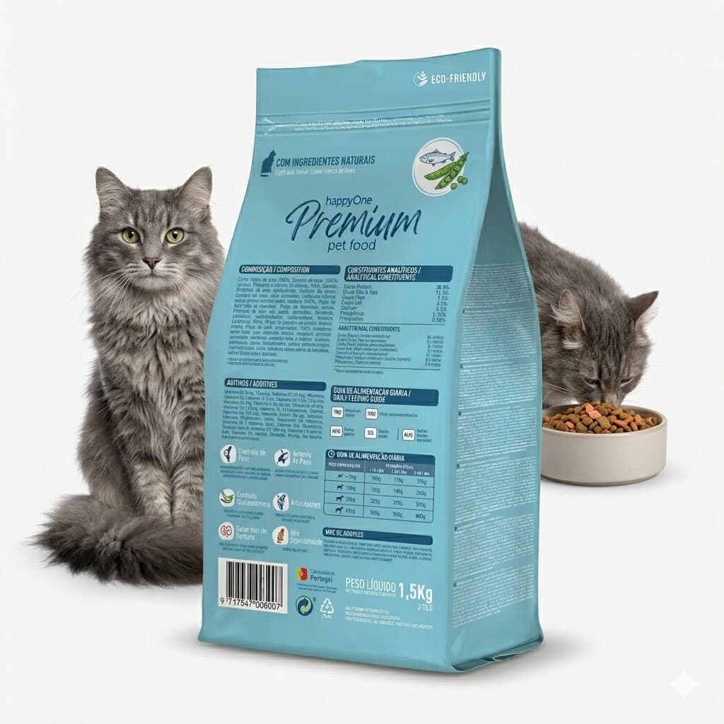 Happy One Premium 1,5 Kg Alimento para Gatos Mayores (Senior) con Carne Fresca  - Miniatura 3