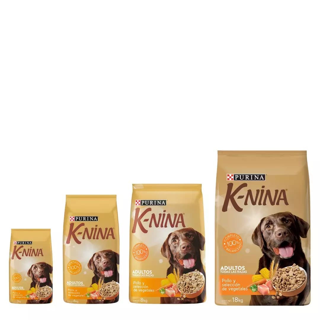 K-Nina Adulto Pollo y Vegetales 4 Kg - Dieta Equilibrada para Perros Adultos con Sabor Natural a Pollo - Miniatura 2