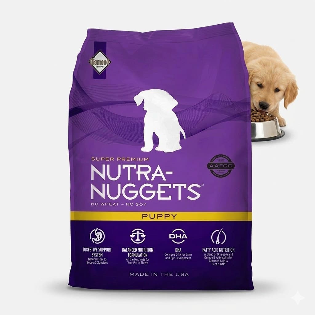 Alimento Nutra Nuggets Puppy Formula para Cachorros en Crecimiento y Perras Gestantes o Lactantes Alta Energía Proteína de Pollo Calidad Super Premium Desarrollo Saludable 15 kg - Miniatura 2