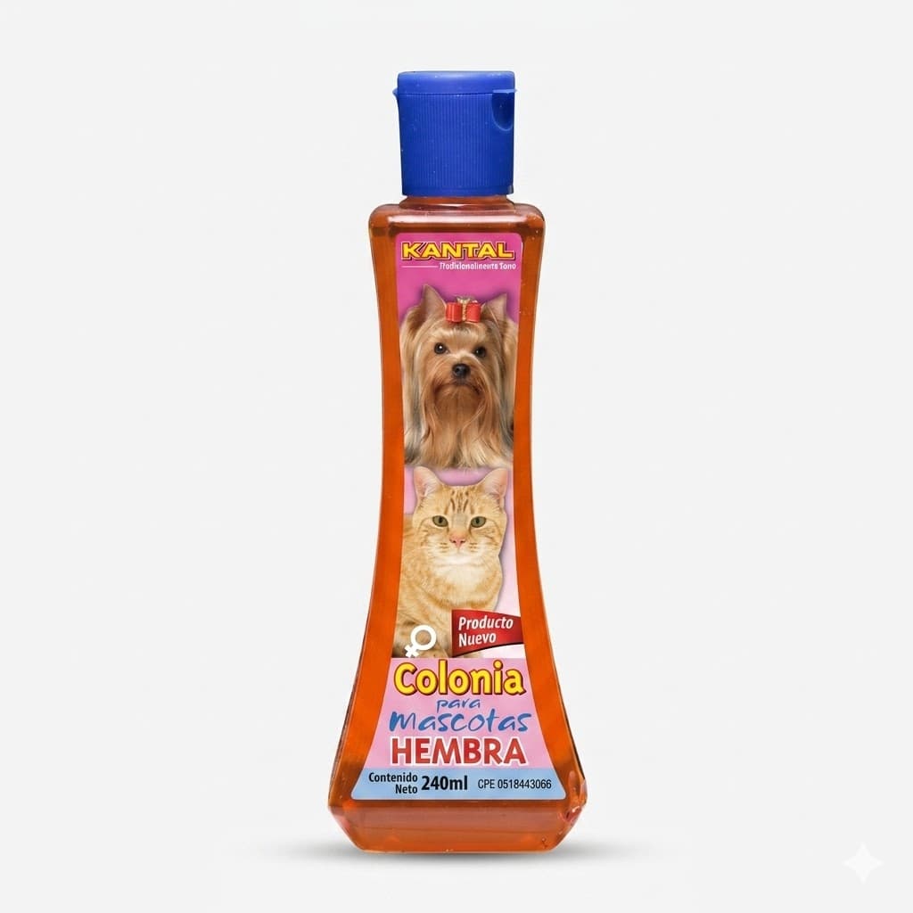 Kantal Colonia para Hembras 240 ML - Fragancia Floral y Elegante para Perritas y Gatas - Imagen 1
