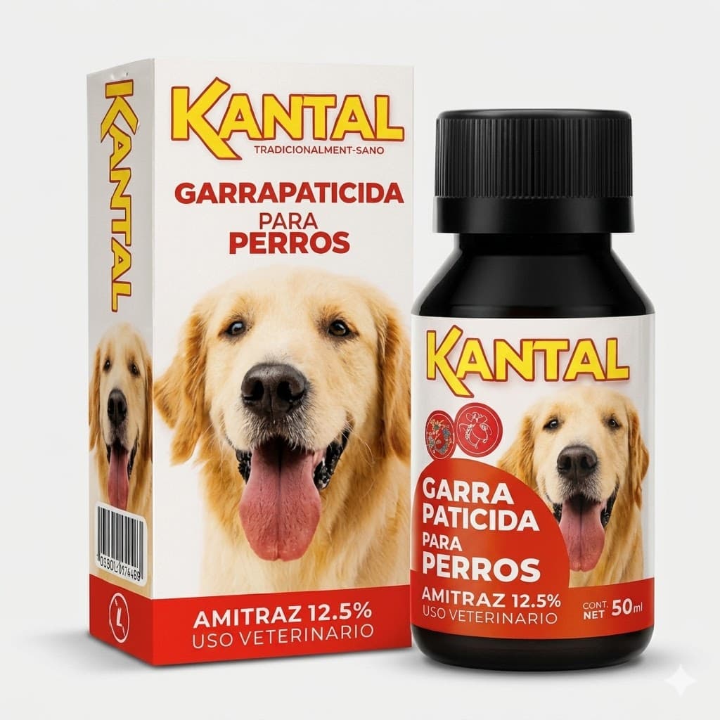 Kantal Garrapaticida para Perros 50 ML - Solución Concentrada para la Eliminación de Garrapatas