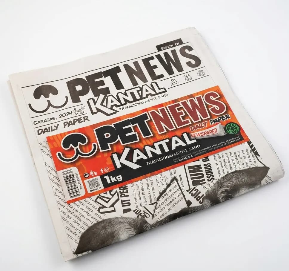 Kantal Periódico Higiénico para Perros 1 Kg - Papel Absorbente para el Entrenamiento de Cachorros - Miniatura 2