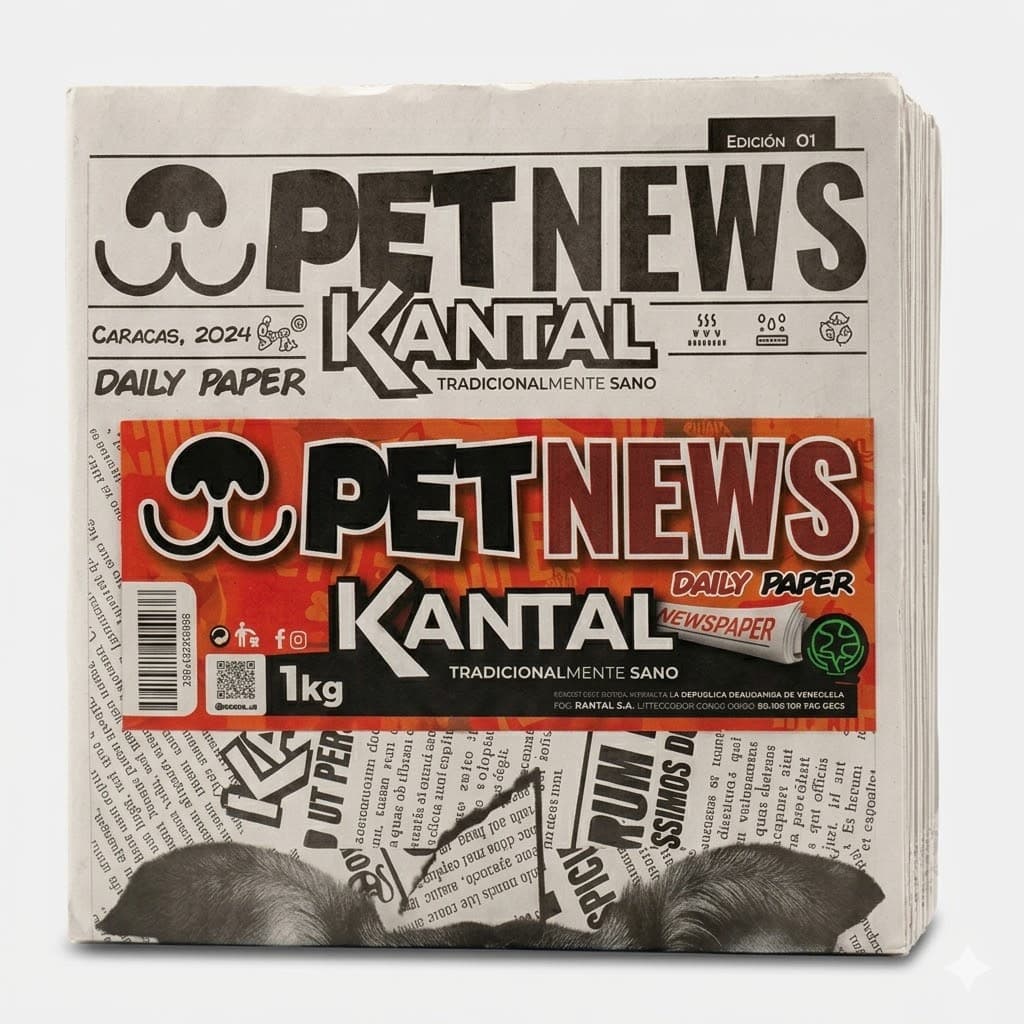 Kantal Periódico Higiénico para Perros 1 Kg - Papel Absorbente para el Entrenamiento de Cachorros - Imagen 1