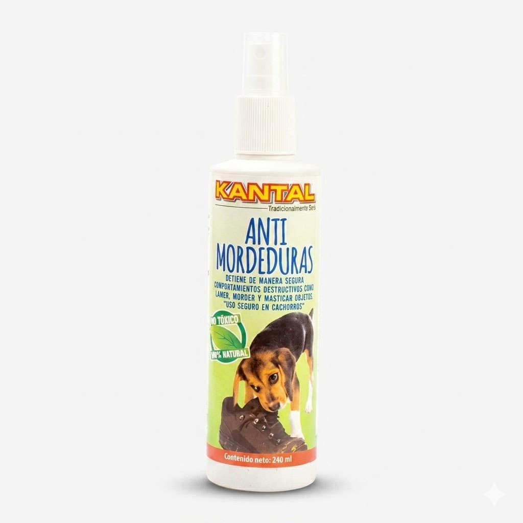 Kantal Antimordeduras para Perros 240 ML - Spray Educador para Evitar Daños en Muebles y Objetos