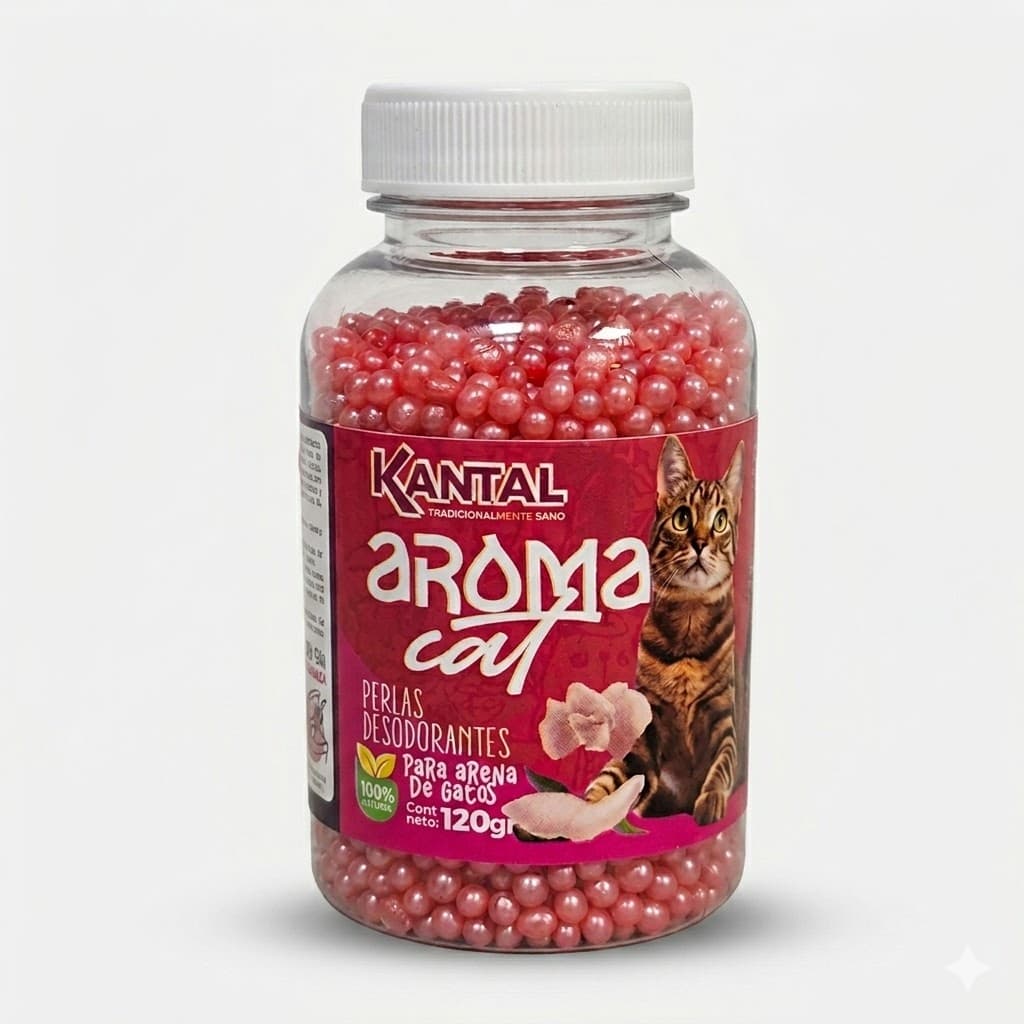 Perlas Desodorantes para Arena de Gatos con Aroma a Rosas 120 Gramos Control de Olores Potenciador de Frescura Fragancia Frutal Higiene Arenero. - Imagen 1