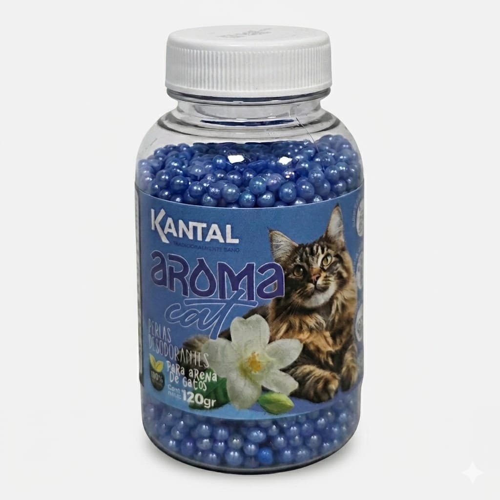Perlas Desodorantes para Arena de Gatos con Aroma a Jasmin 120 Gramos Control de Olores Potenciador de Frescura Fragancia Frutal Higiene Arenero. - Imagen 1