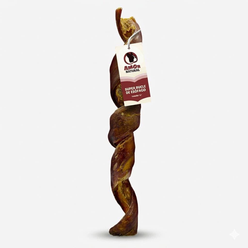 Amor Natural Bucle de Esófago 12" Snack Natural Saludable para Perros