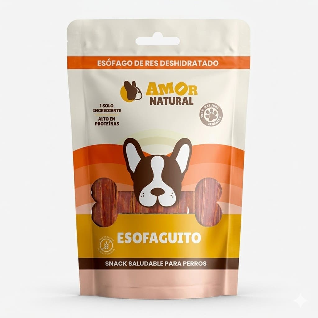 Esofaguito Deshidratado Amor Natural 100gr | Snack Natural para Perros