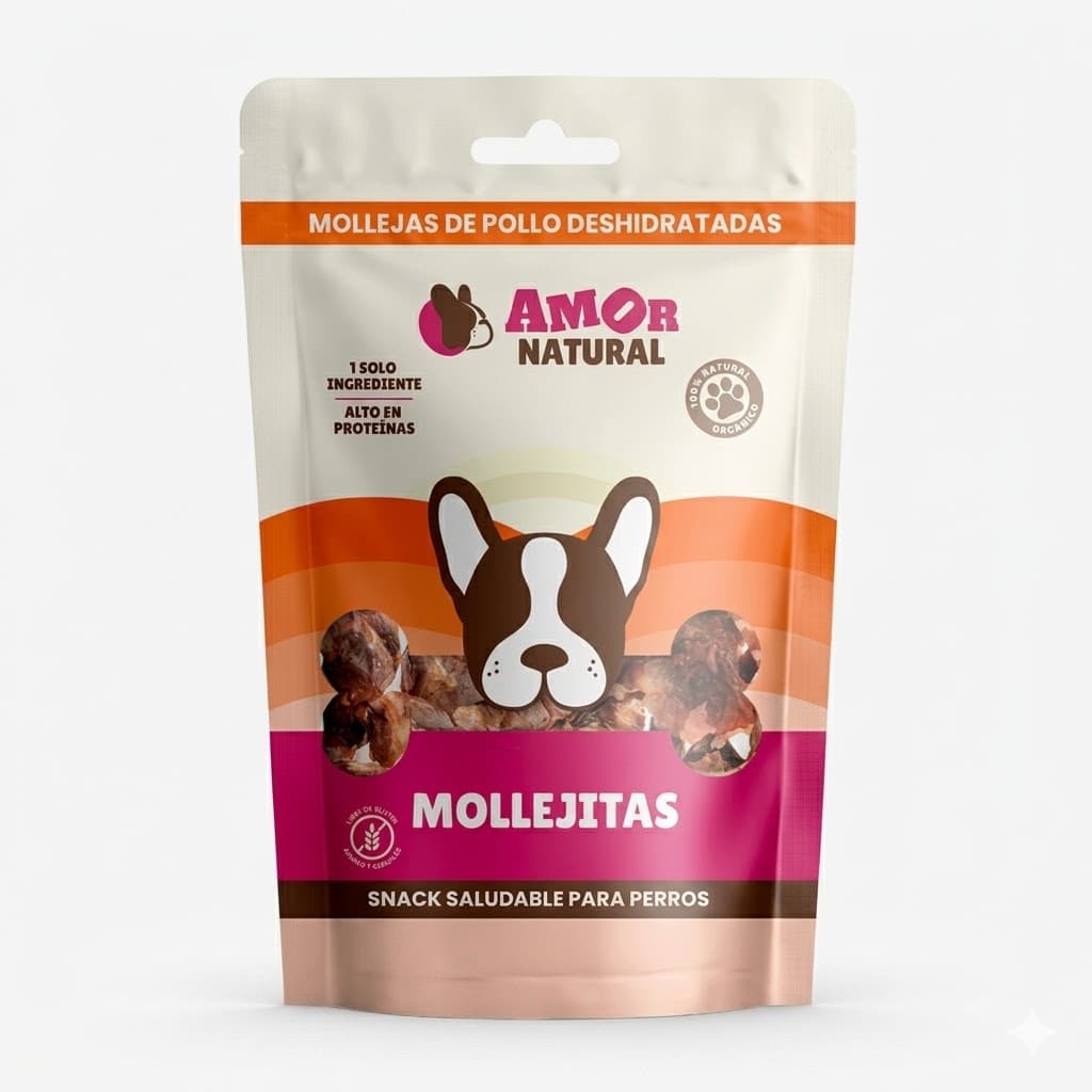 Mollejitas Deshidratadas Amor Natural 40gr | Snack Natural para Perros