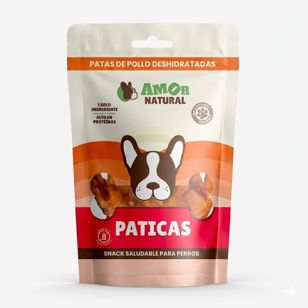 Paticas Deshidratadas Amor Natural x20 Unidades | Premio Natural para Perros