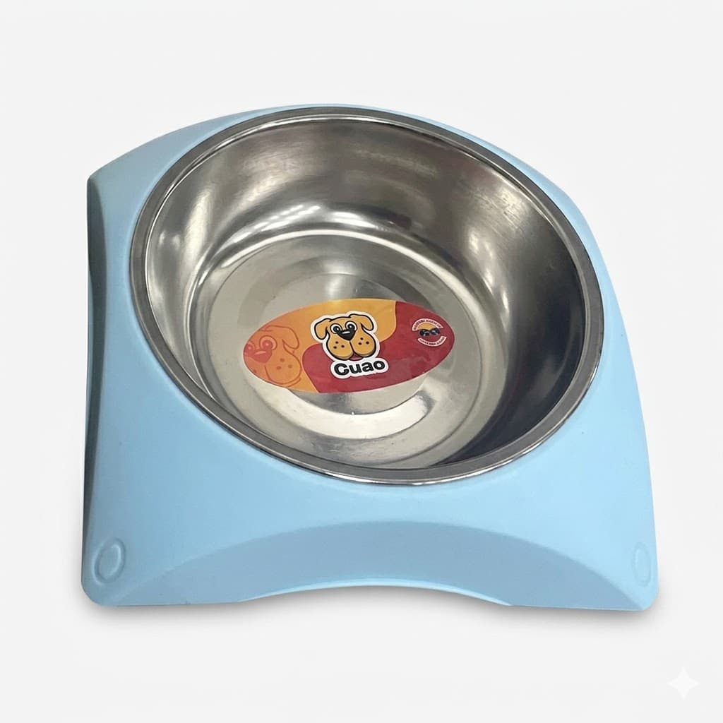 Comedero Cuadrado Colores Surtidos Diseño Moderno para Mascotas GUAO