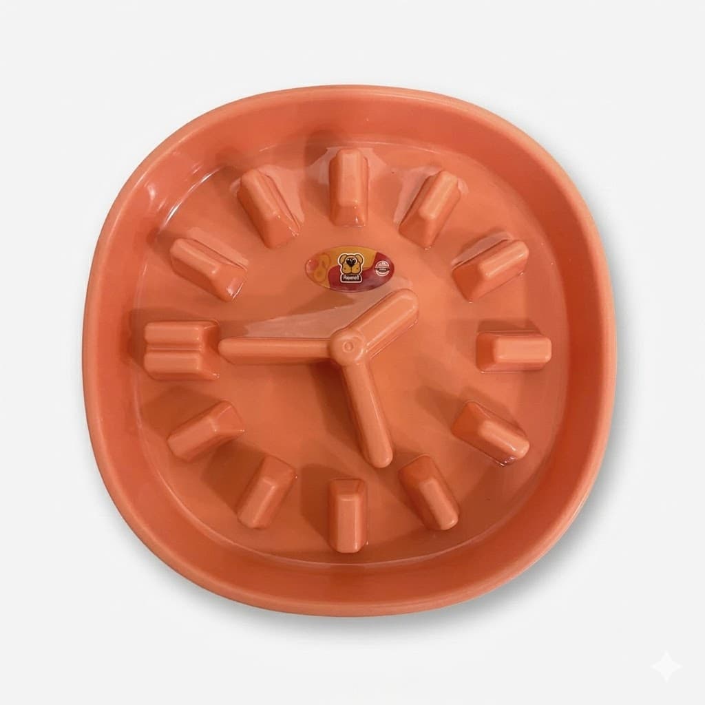 Comedero Antiestrés Forma Reloj Reduce Ansiedad Mascotas Color GUAO