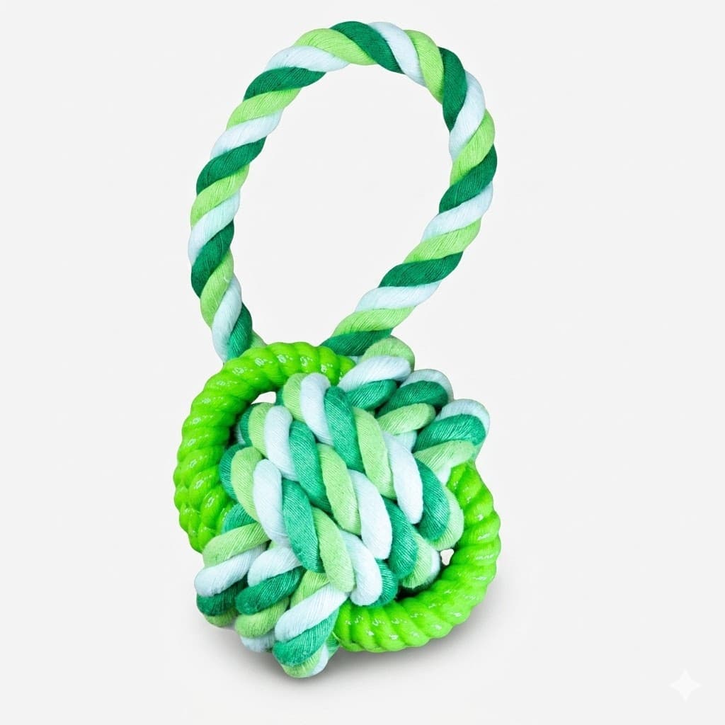 Bola Anillo Verde GUAO 20cm Juego Interactivo Resistente Mascotas