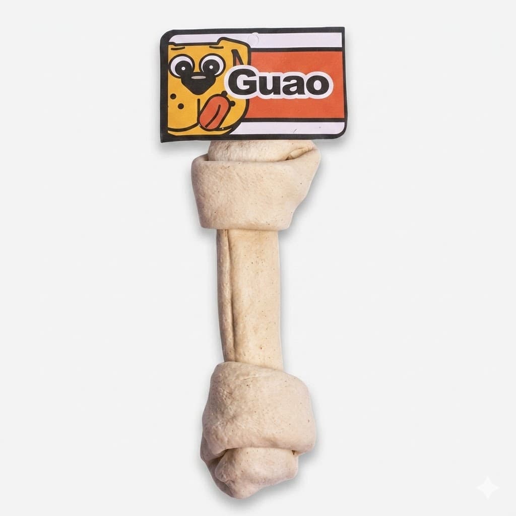 Hueso Natural en Carnaza Tamaño 6-7" Masticable Nutritivo Perros Pack - Miniatura 2