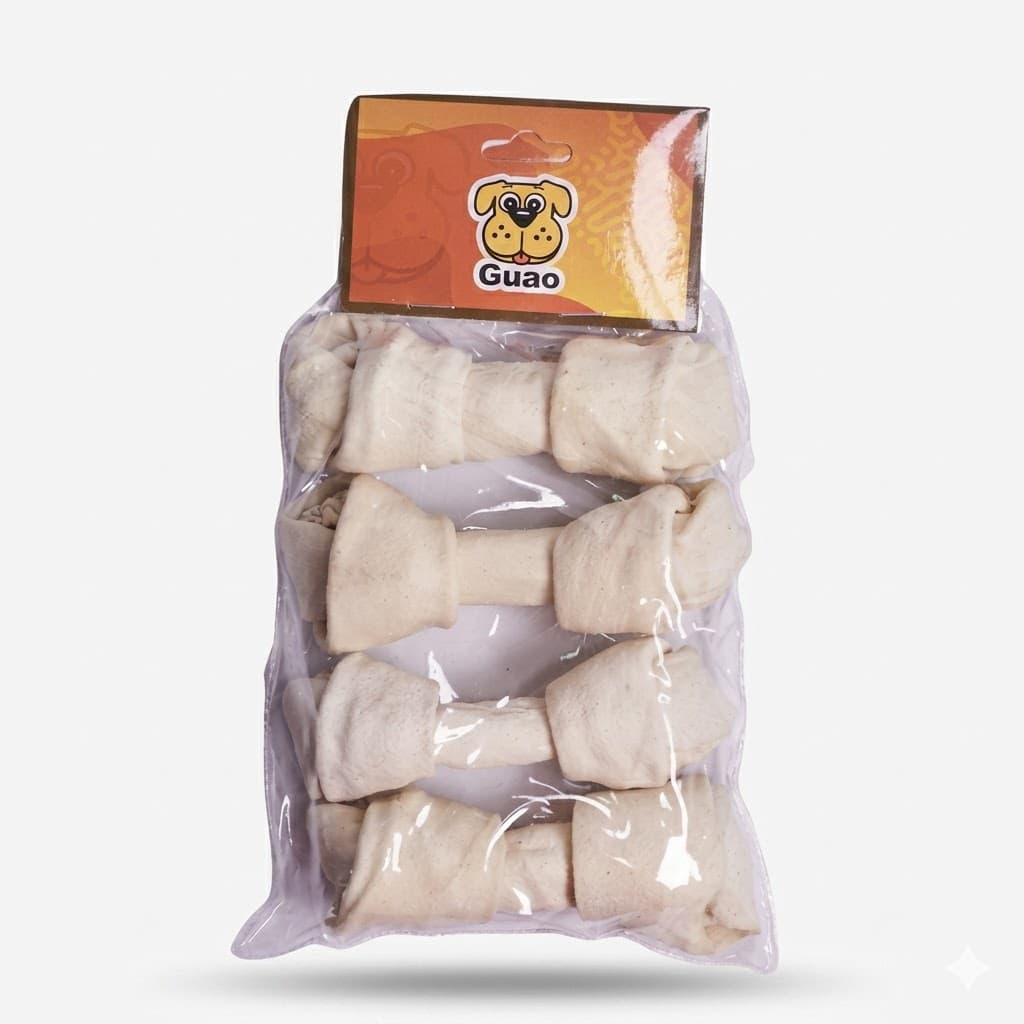 Hueso Blanco Natural 4-5 Pack 4 Unidades Masticable Nutritivo Perros - Imagen 1
