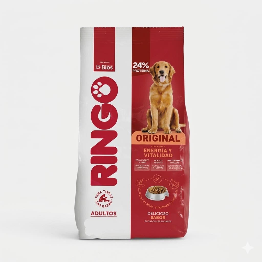 Ringo 1 Kg Alimento Seco para Perros Adultos de Todos los Tamaños 1 Kg  - Imagen 1