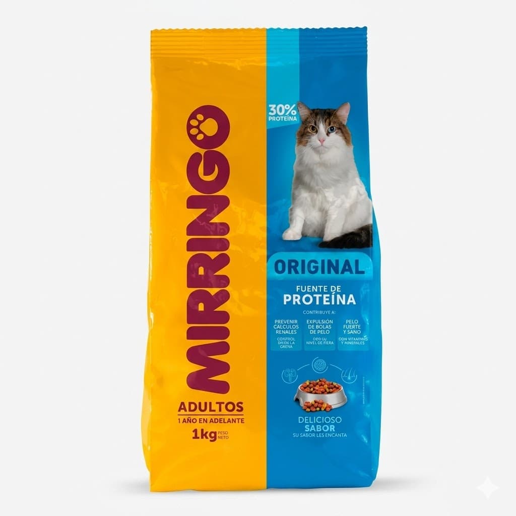 Mirringo Alimento Seco para Gatos Adultos 1 Kg 