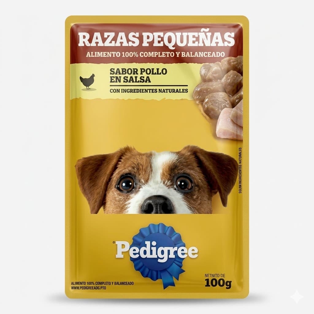 Pedigree Razas Pequeñas Sobre Pollo 100 Gr - Alimento Húmedo con Proteínas para Perros Mini
