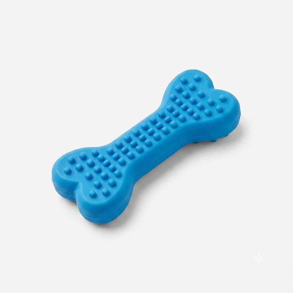 Hueso de Goma para Mascotas Pets Kingdom con Textura de Masaje Dental y Material de Alta Resistencia para Masticadores.
