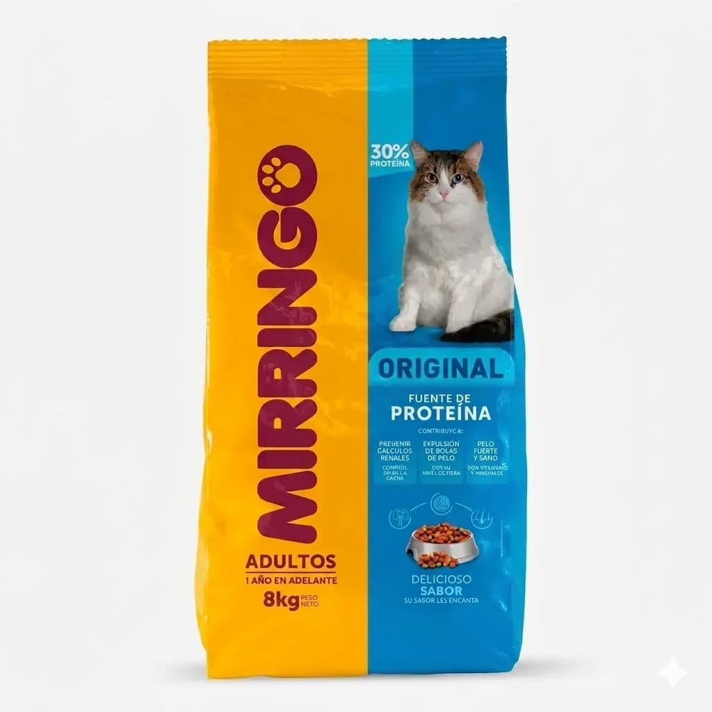Mirringo Alimento Seco para Gatos Adultos 8 Kg  - Imagen 1