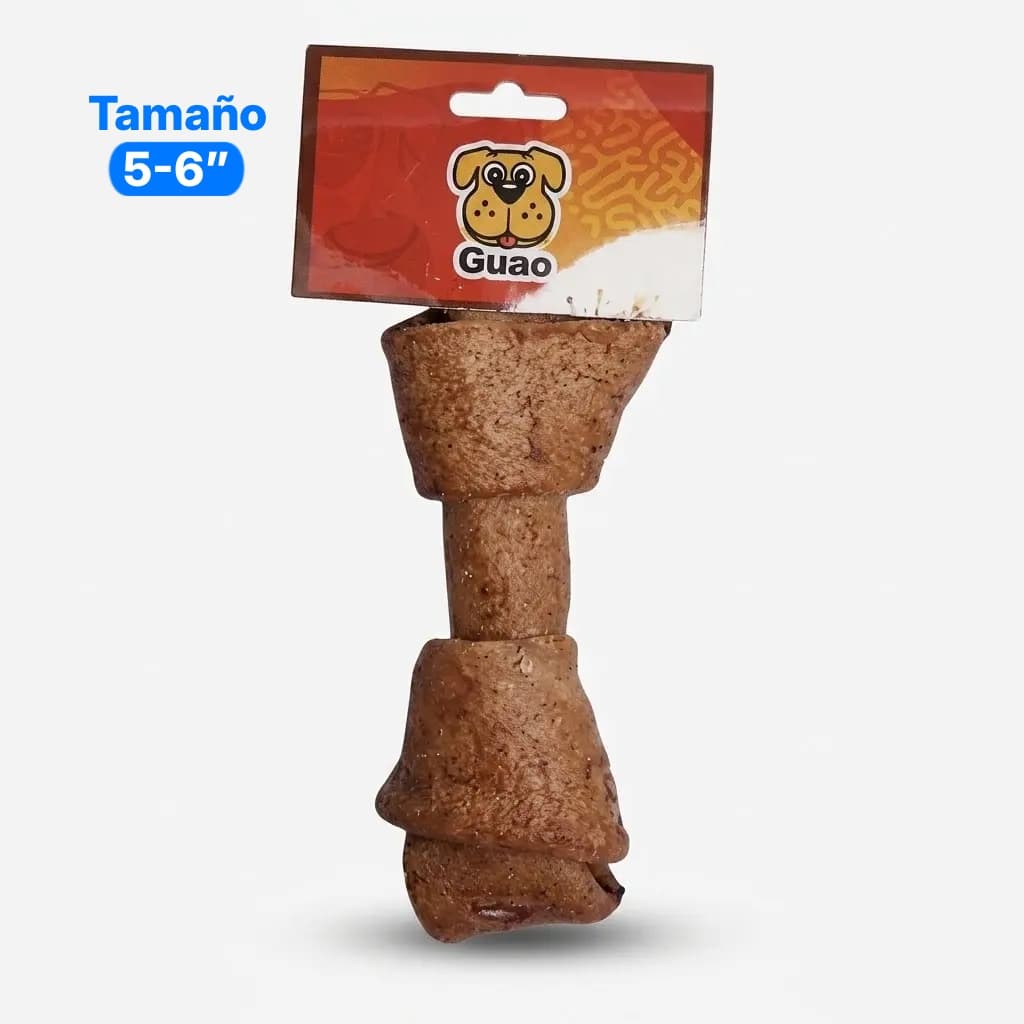 Hueso en Carnaza Carne Natural Tamaño 5-6" Masticable Nutritivo Perros - Imagen 1