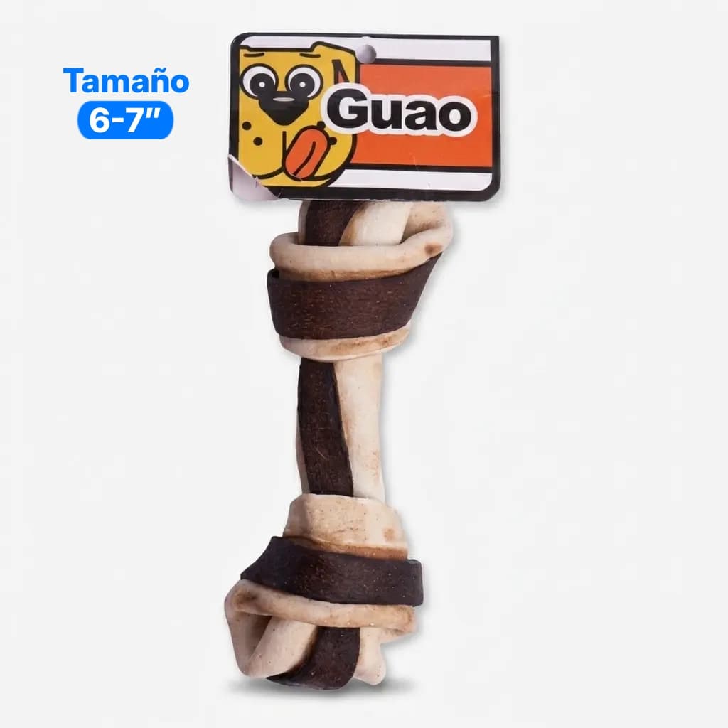 Hueso Carnaza Cebra Café Natural Tamaño 6-7" Masticable Nutritivo Perros - Imagen 1