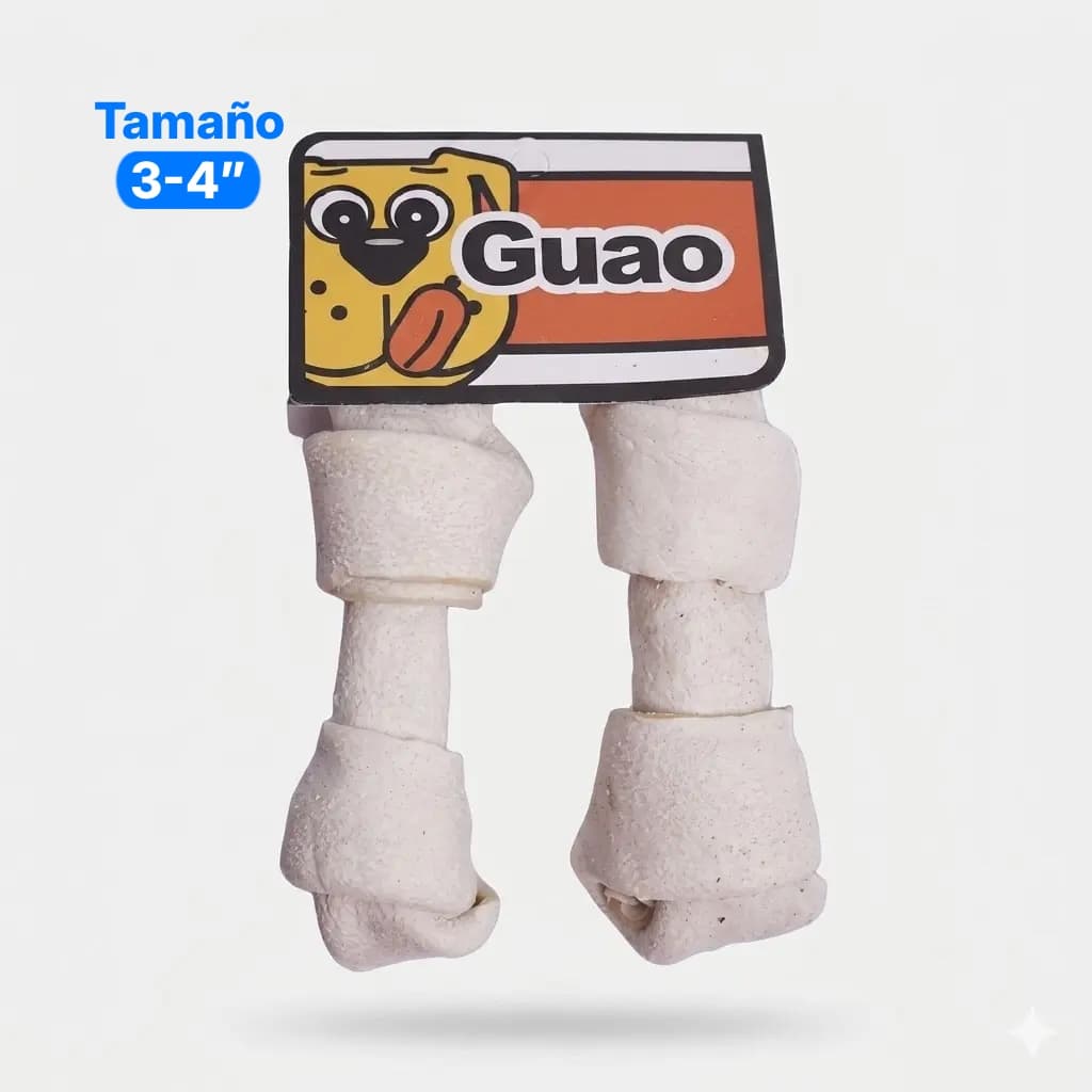 Hueso Blanco Natural 3-4 Pack 2 Unidades Masticable Nutritivo Perros - Imagen 1