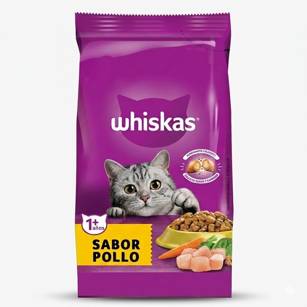 Whiskas Alimento Seco para Gatos Adultos Sabor Pollo 1 kg