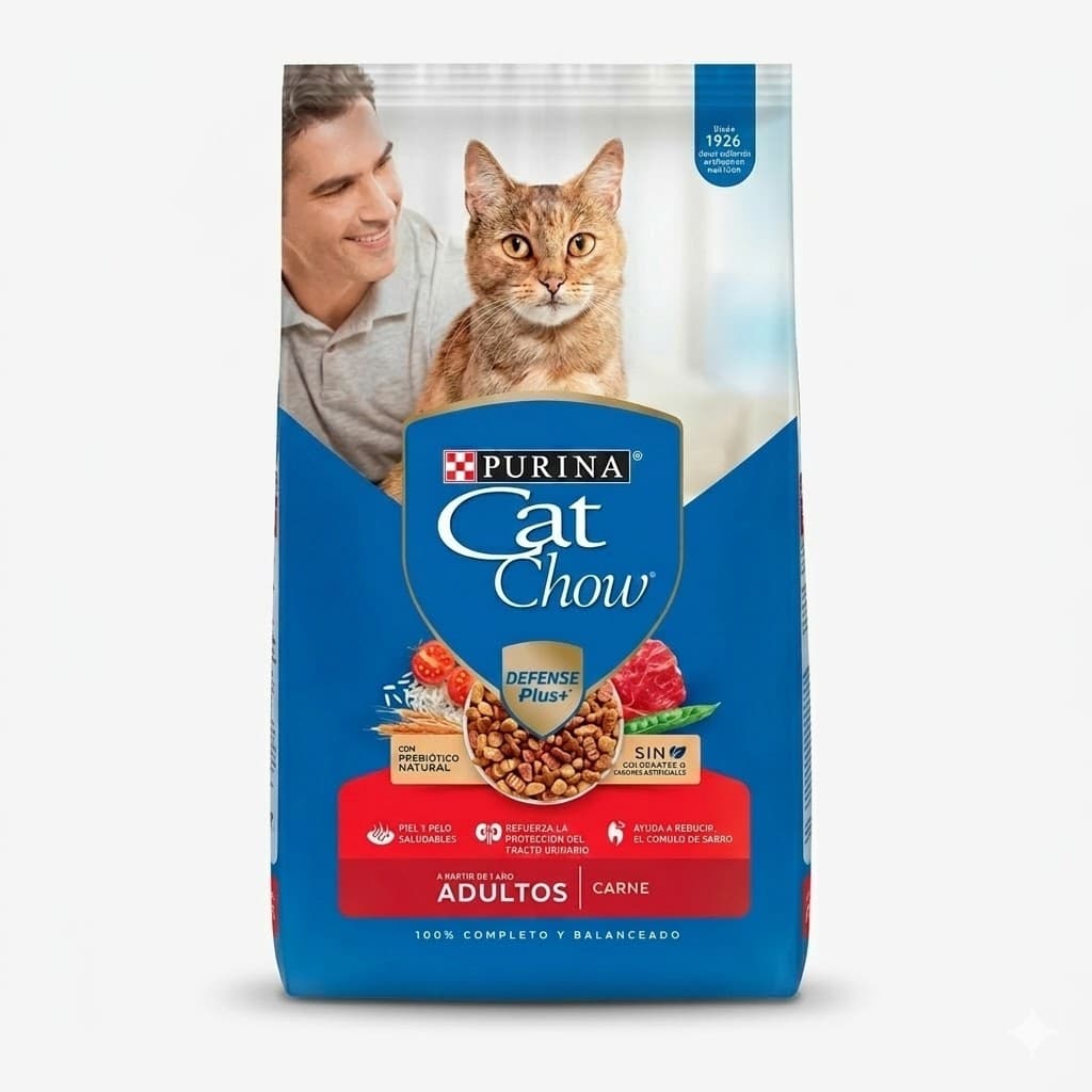 Purina Cat Chow 1,5 Kg Alimento Seco para Gatos Adultos Sabor Carne con Prebióticos - Imagen 1