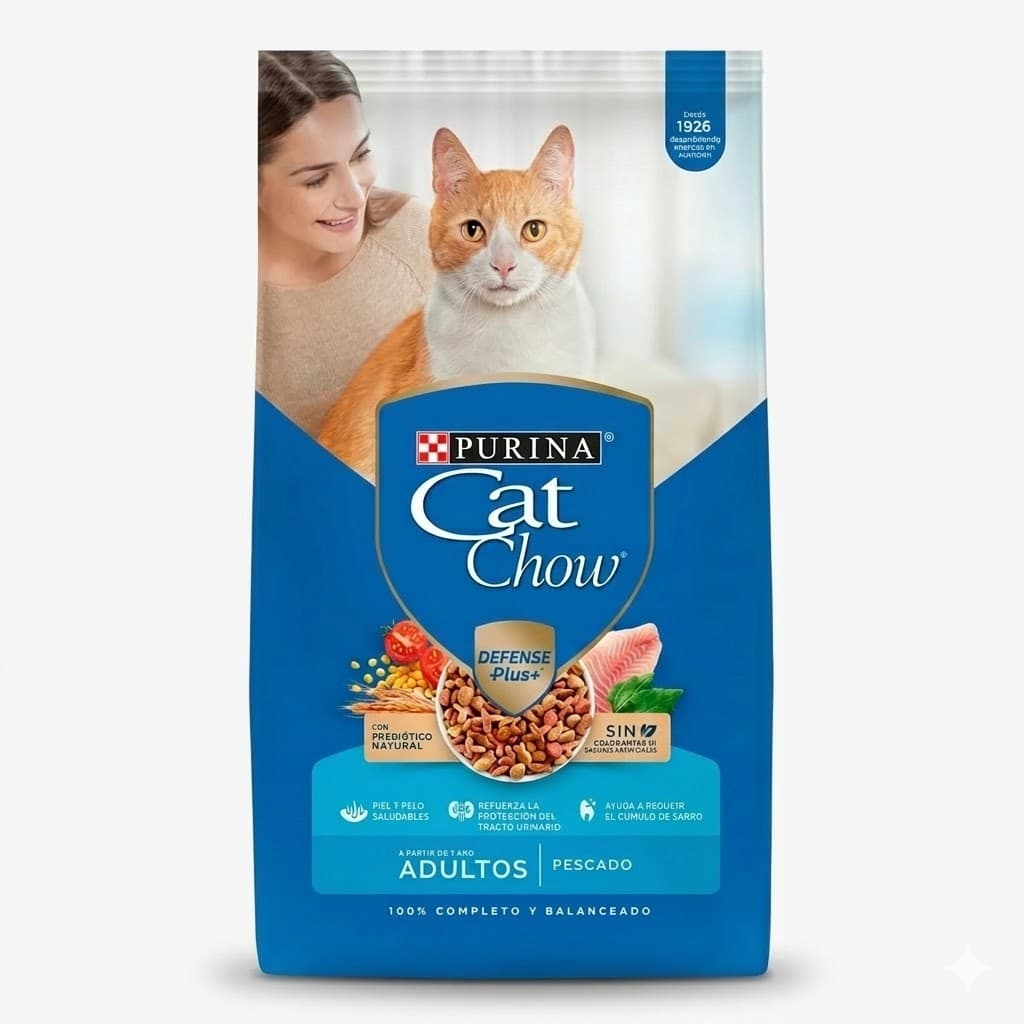 Purina Cat Chow 1,5 Kg Alimento Seco para Gatos Adultos Sabor Pescado con Prebióticos - Imagen 1