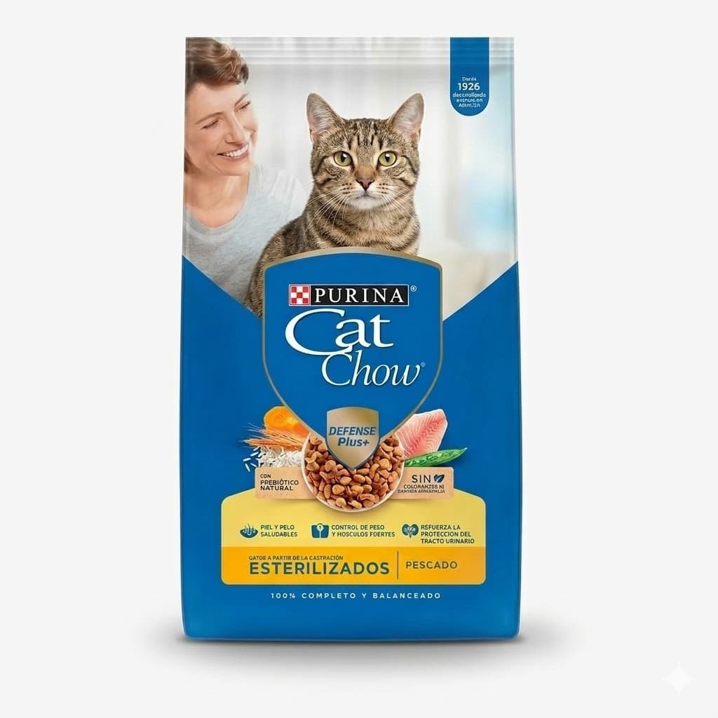 Purina Cat Chow 1,5 Kg Alimento para Gatos Esterilizados con Prebióticos y Control de Peso