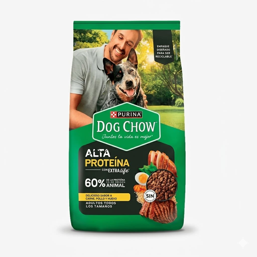 Purina Dog Chow 2 Kg Alimento Seco para Perros Adultos de Alta Proteína