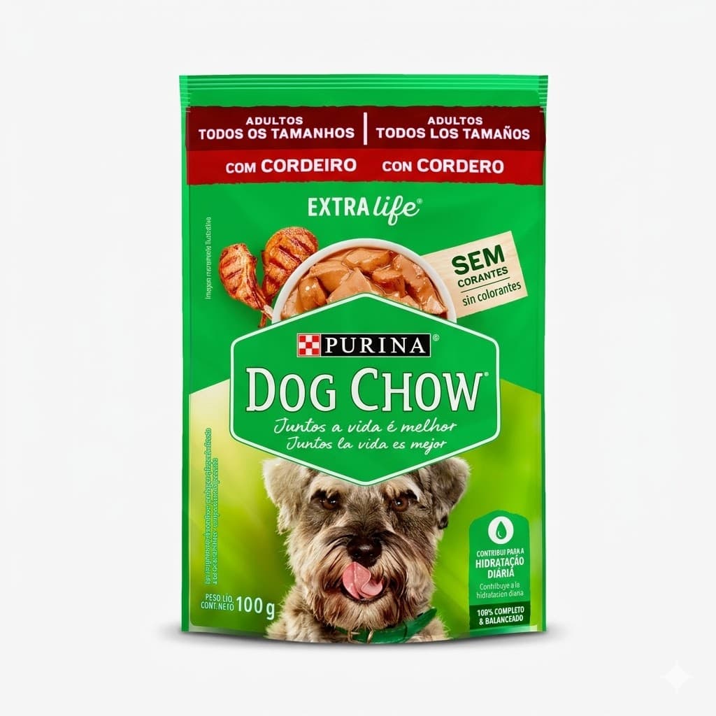 Purina Dog Chow Alimento Húmedo para Perros Adultos Sabor Cordero 100 g