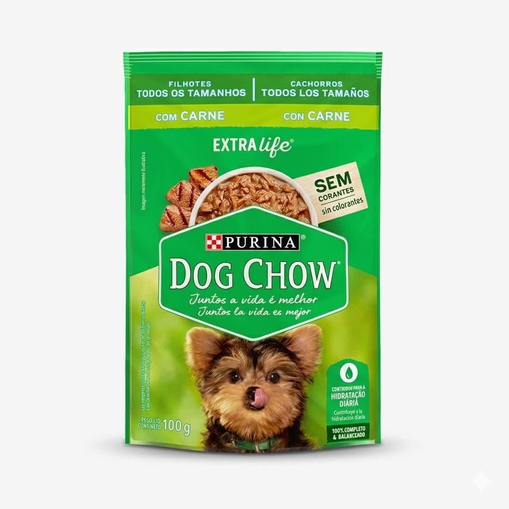 Purina Dog Chow Alimento Húmedo para Cachorros Sabor Carne 100 g