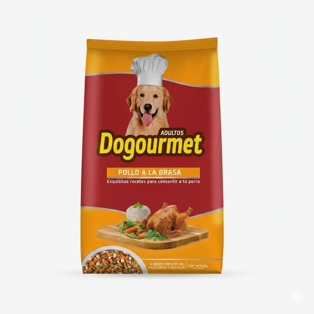 Dogourmet 4 Kg Alimento Seco para Perros Adultos Sabor Pollo a la Brasa