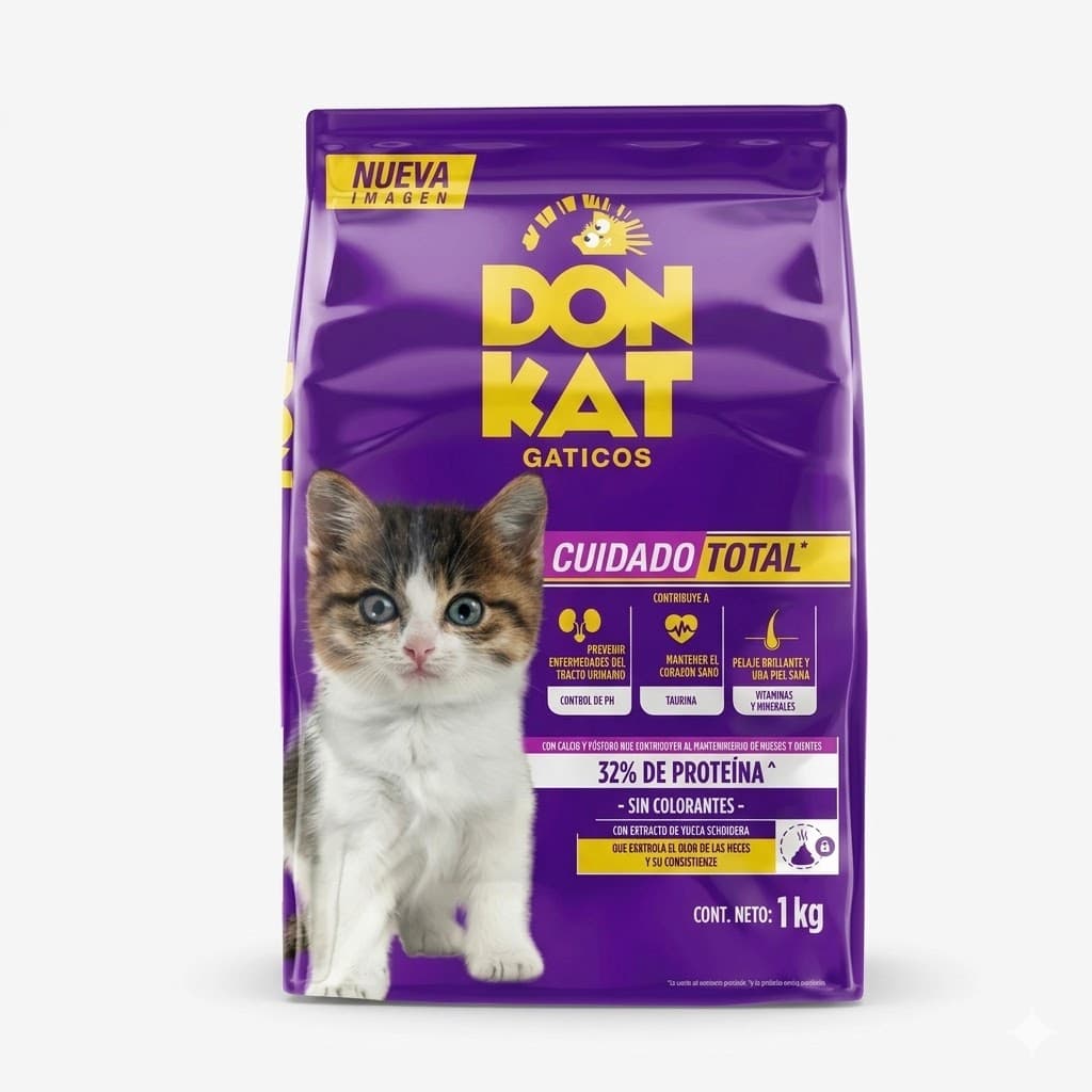Don Kat 1 Kg Alimento Seco para Gaticos - Crecimiento y Desarrollo Saludable - Imagen 1