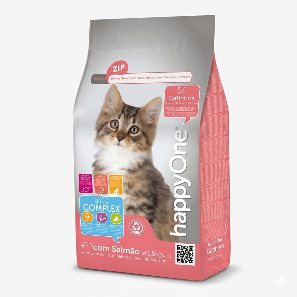Happy One 1,5 Kg Alimento Seco para Gatitos - Nutrición Completa y Crecimiento