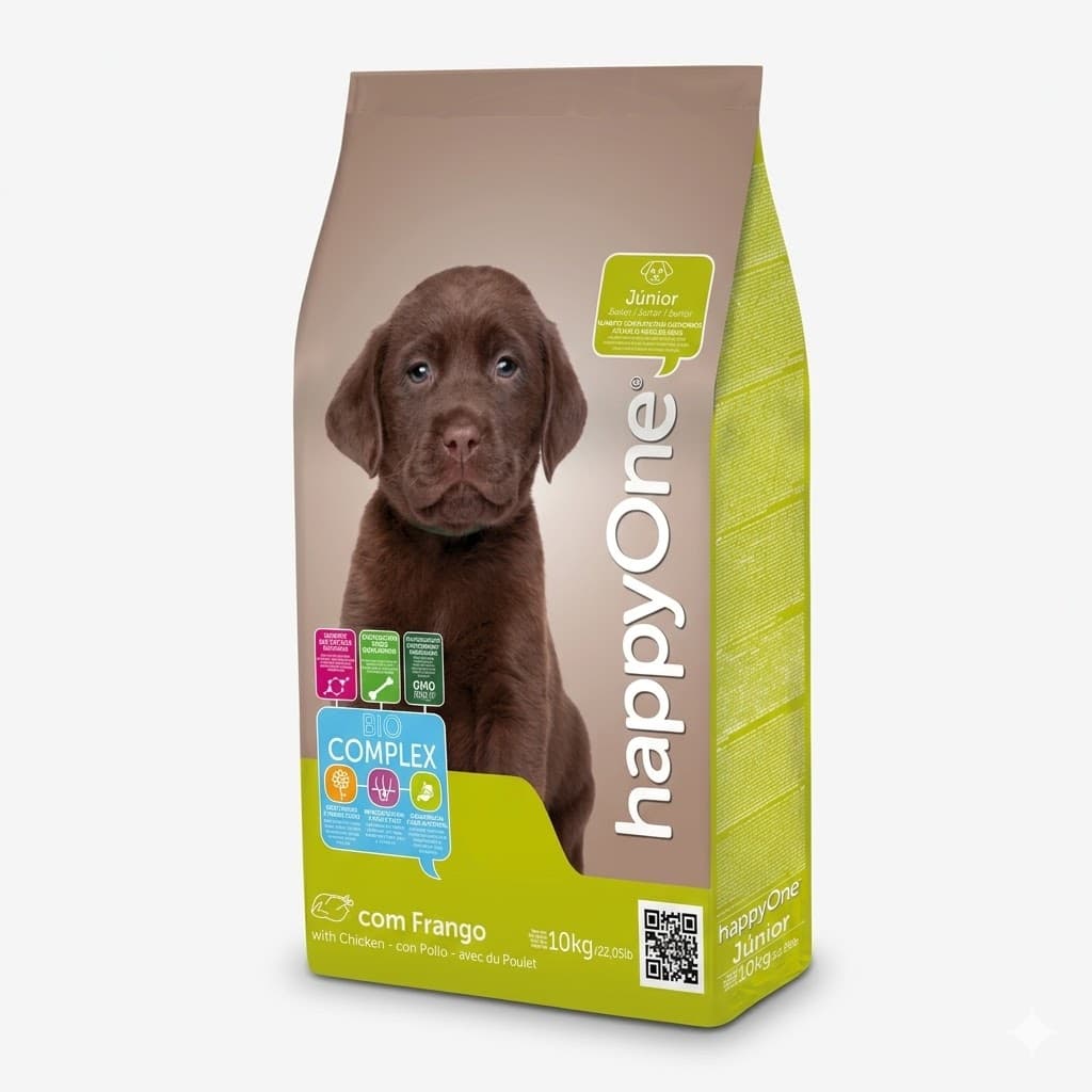 Happy One Alimento Seco para Perros Junior (Jóvenes) Todas las Razas 4 kg