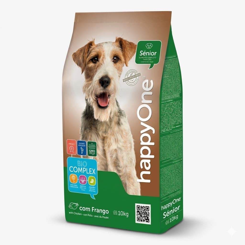 Happy One 4 Kg Alimento Seco para Perros Mayores (Senior) Nutrición Completa