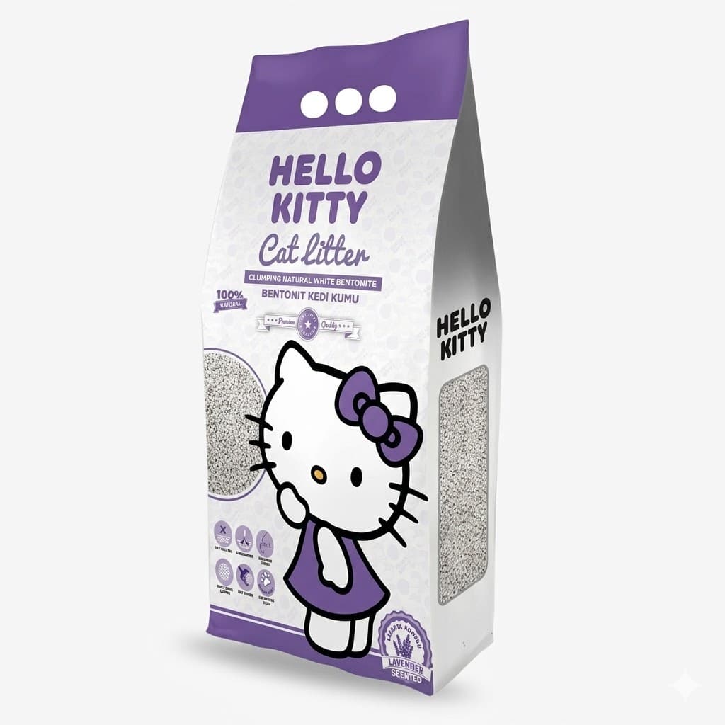 Kantal Hello Kitty Arena para Gatos con Aroma a Lavanda - Formato Ahorro 8.4 kg